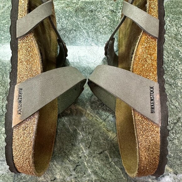 BIRKENSTOCK WOMEN'S MAYARI ADJUSTABLE TOE LOOP CORK FOOTBED SANDAL STONE Size 39 - Picture 7 of 7